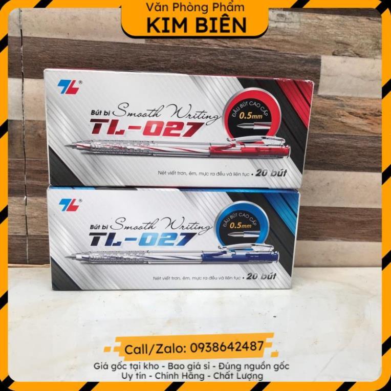 ️sỉ vpp,sẵn hàng️ Bút bi TL-027 hộp 20 bút hàng chuẩn - VPP Kim Biên