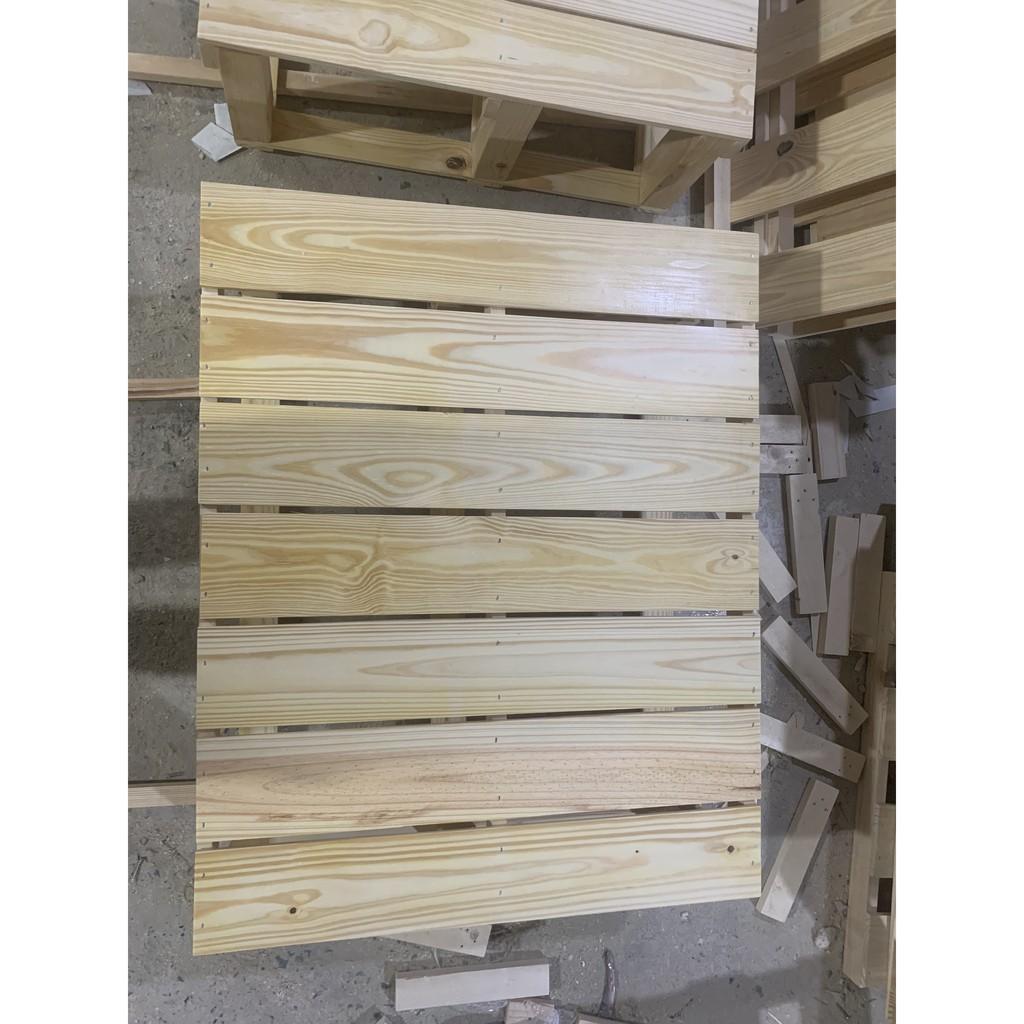 Giường Ngủ Pallet Gỗ Thông Có Hộc, Gỗ Thông Nhập Khẩu Mới 100%