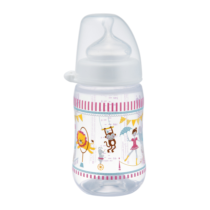 Bình sữa cổ rông 260ml Nip núm ti silicon chỉnh nha,chống sặc,cỡ quốc tế 0+ dòng chảy vừa