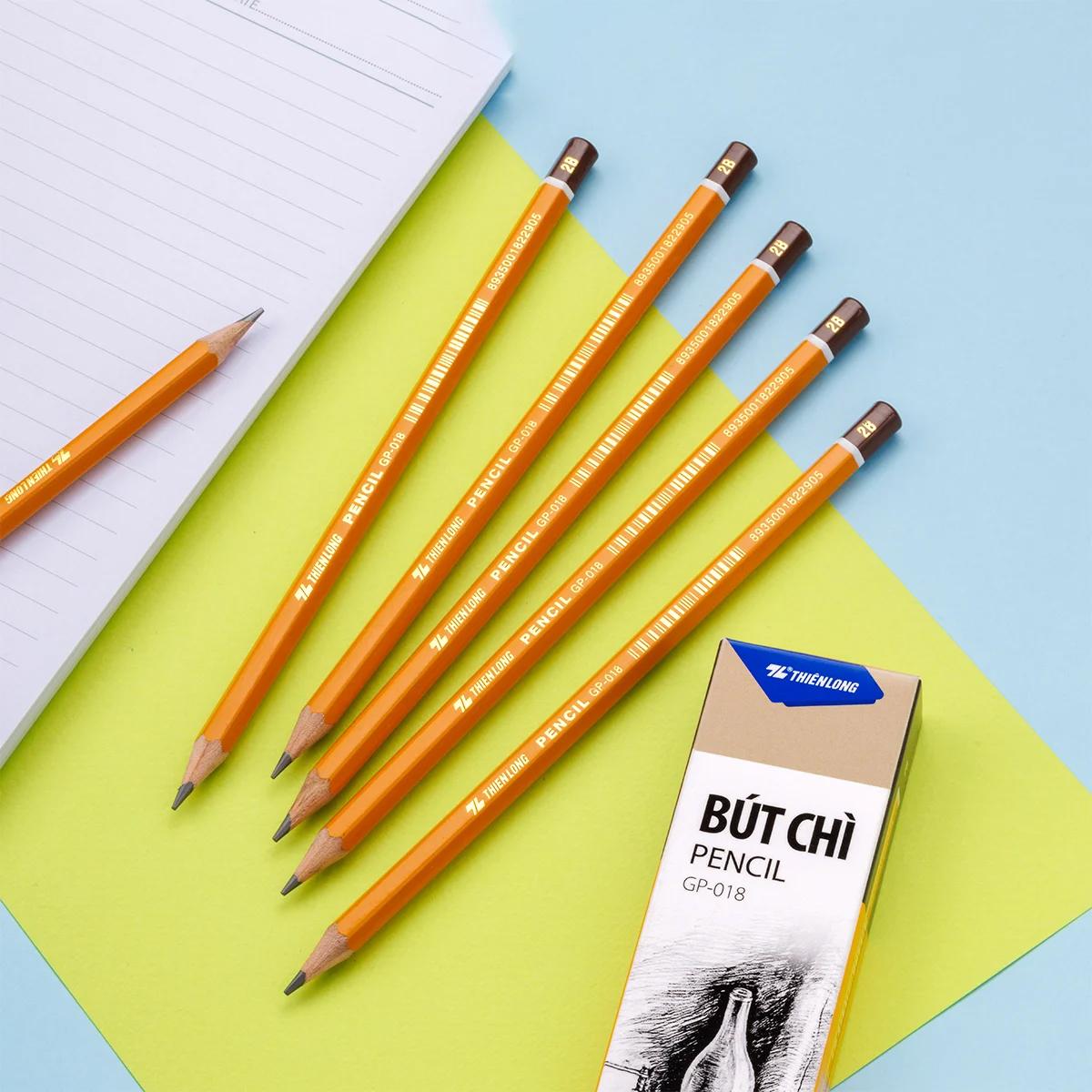 Hộp 10 Bút Chì Gỗ 2B - Thiên Long GP-018-2B