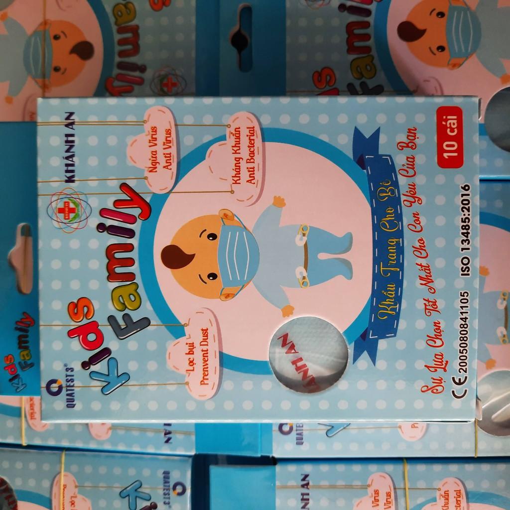 Combo 5 hộp Khẩu trang y tế Khánh An Kids Family dành cho trẻ em từ 5 đến 12 tuổi