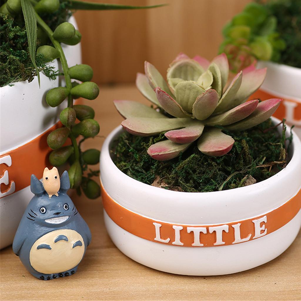 Resin Round Flower Pot Garden Planter  Succulent Bonsai Holder