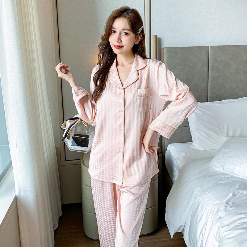 Bộ Lụa Mặc Nhà ️Đồ Ngủ Pijama Lụa Cao Cấp Siêu Mát Mềm Mịn - ELSA