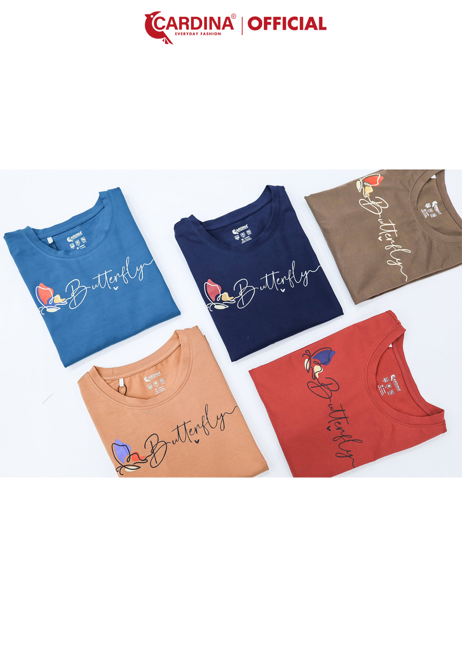 Bộ Thu Đông Nữ CARDINA Chất Cotton Dáng Thể Thao Cao Cấp In Chữ Trẻ Trung Năng Động 2BT06