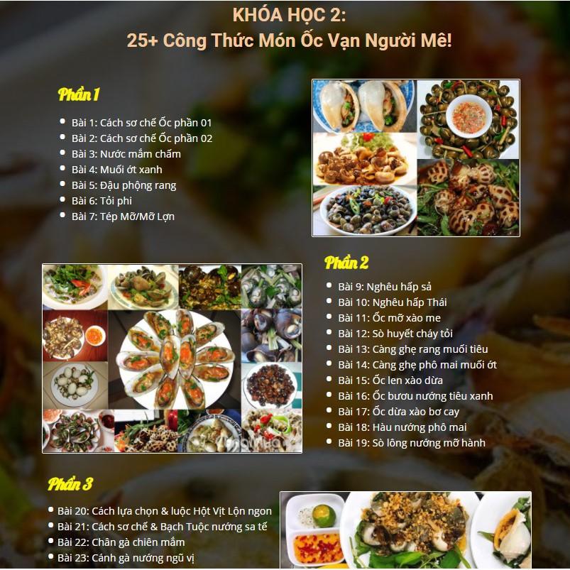 Combo 3 khóa học Ẩm thực online- Công thức 82 món ăn đơn giản, dễ làm tại nhà- Unica