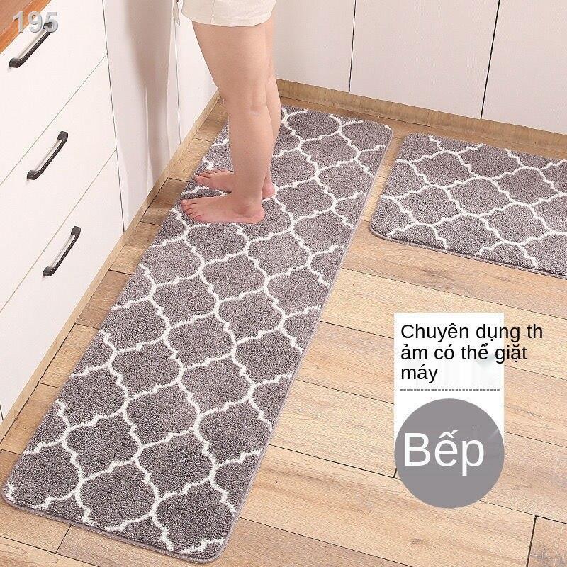 Thảm bếp có thể giặt được bằng máy chống trơn trượt thấm nước dài dầu