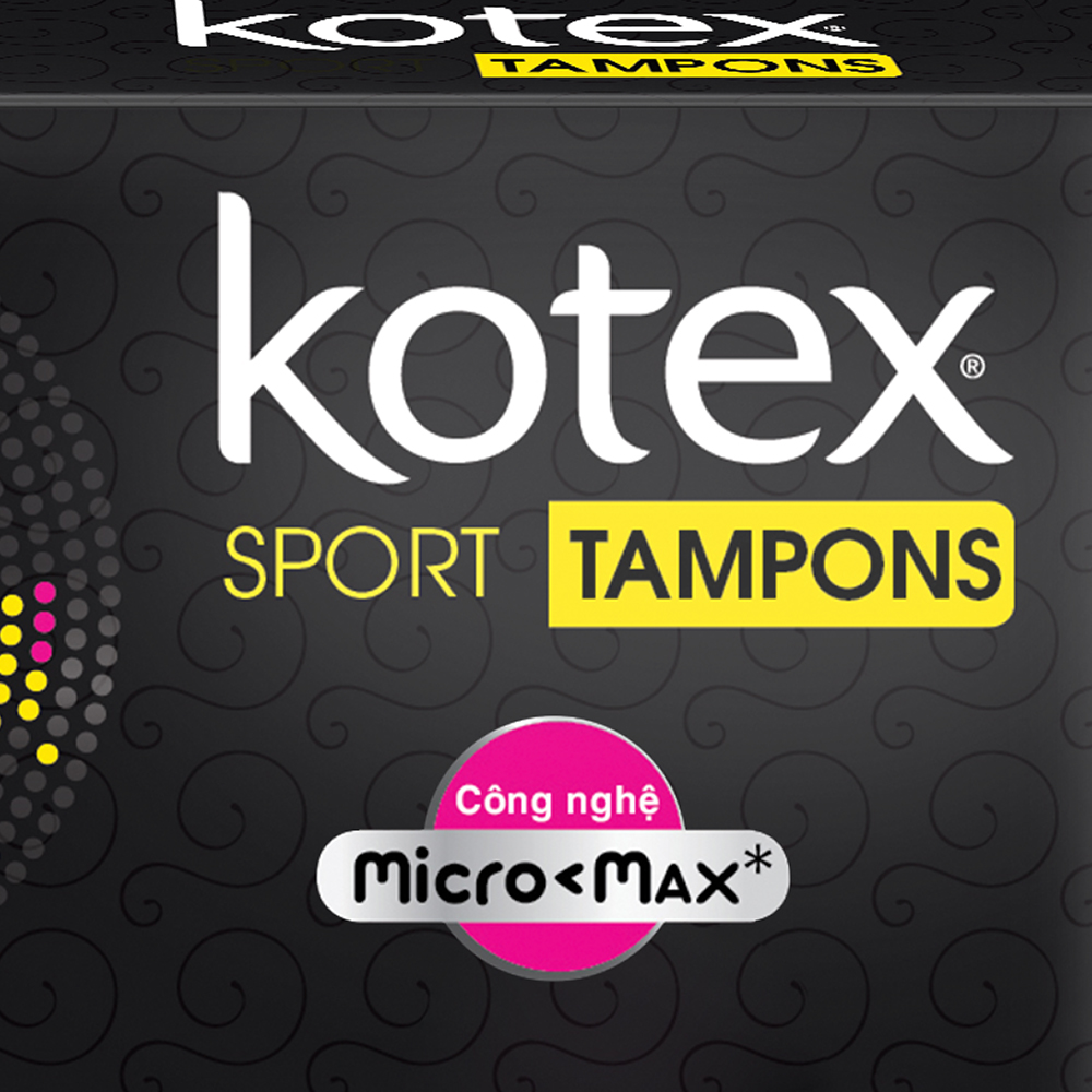 Combo 4 Tampon Kotex loại vừa công nghệ Micro Max (16 miếng/hộp)