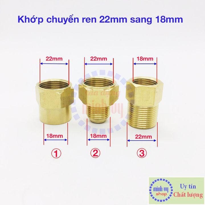 Khớp chuyển ren 22mm sang ren 18mm - phụ kiện máy rửa xe