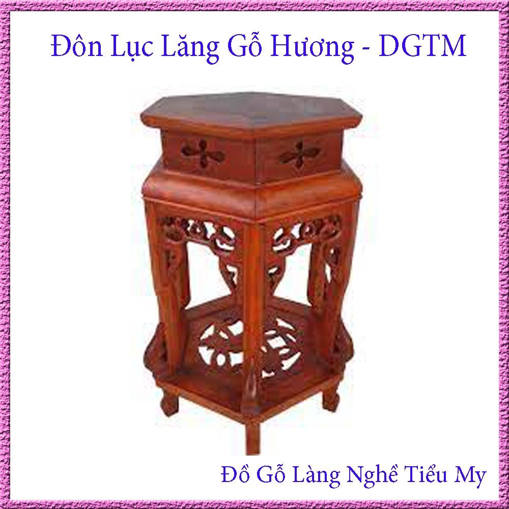 Đôn Lục Giác gỗ Hương Ta mặt 30cm nhiều kích thước