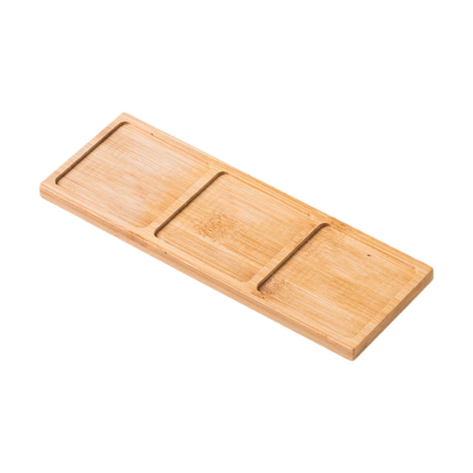 Modern Wooden Service Tray Food Dispenser Food Tray Display Tray Cupcake Tray for Dresser Restaurants Countertop Office Decorative