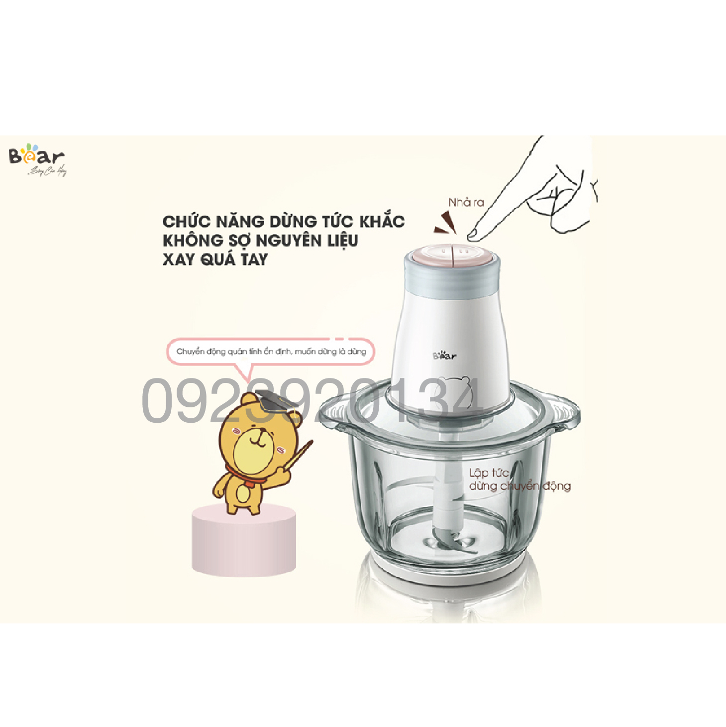 Máy xay thịt bear FC-B20V1 - Hàng Chính Hãng