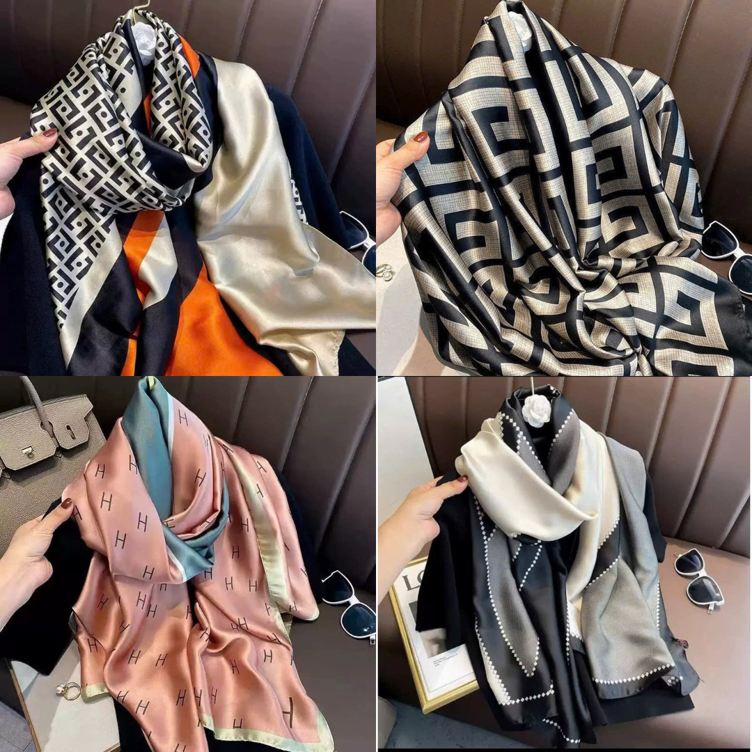 KHĂN CHOÀNG LỤA DÁNG DÀI CỰC SANG PHONG CÁCH TÂY ÂU SANG XỊN MỊN