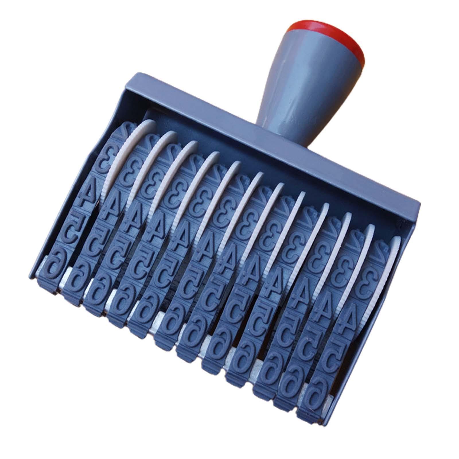 12 digits Wheel Number Stamp Retro Number Printed Stamp for School Dormitory