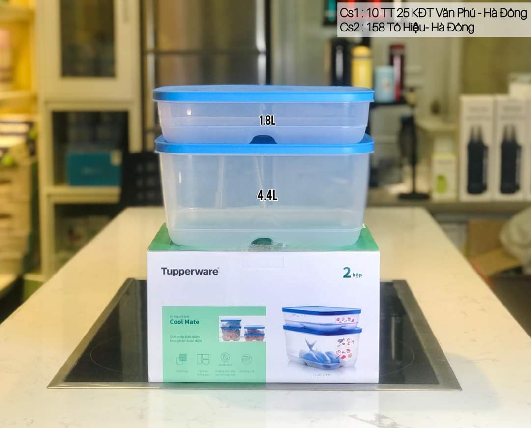 Bộ hộp trữ mát thực phẩm Cool mate Tupperware . Hàng chính hãng