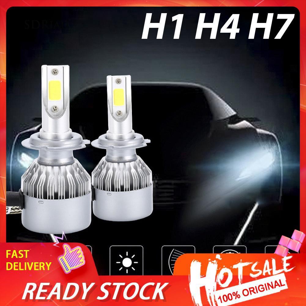 2 Đèn Pha Siêu Sáng C6 H1/H4/H7 6000k Cho Xe Hơi