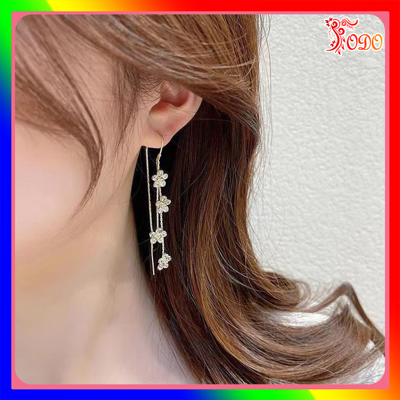 Bông tai kiểu sành điệu dã ngoại YL404 xu hướng mới thu đông đi học đi đám cưới thanh lịch đính đá -