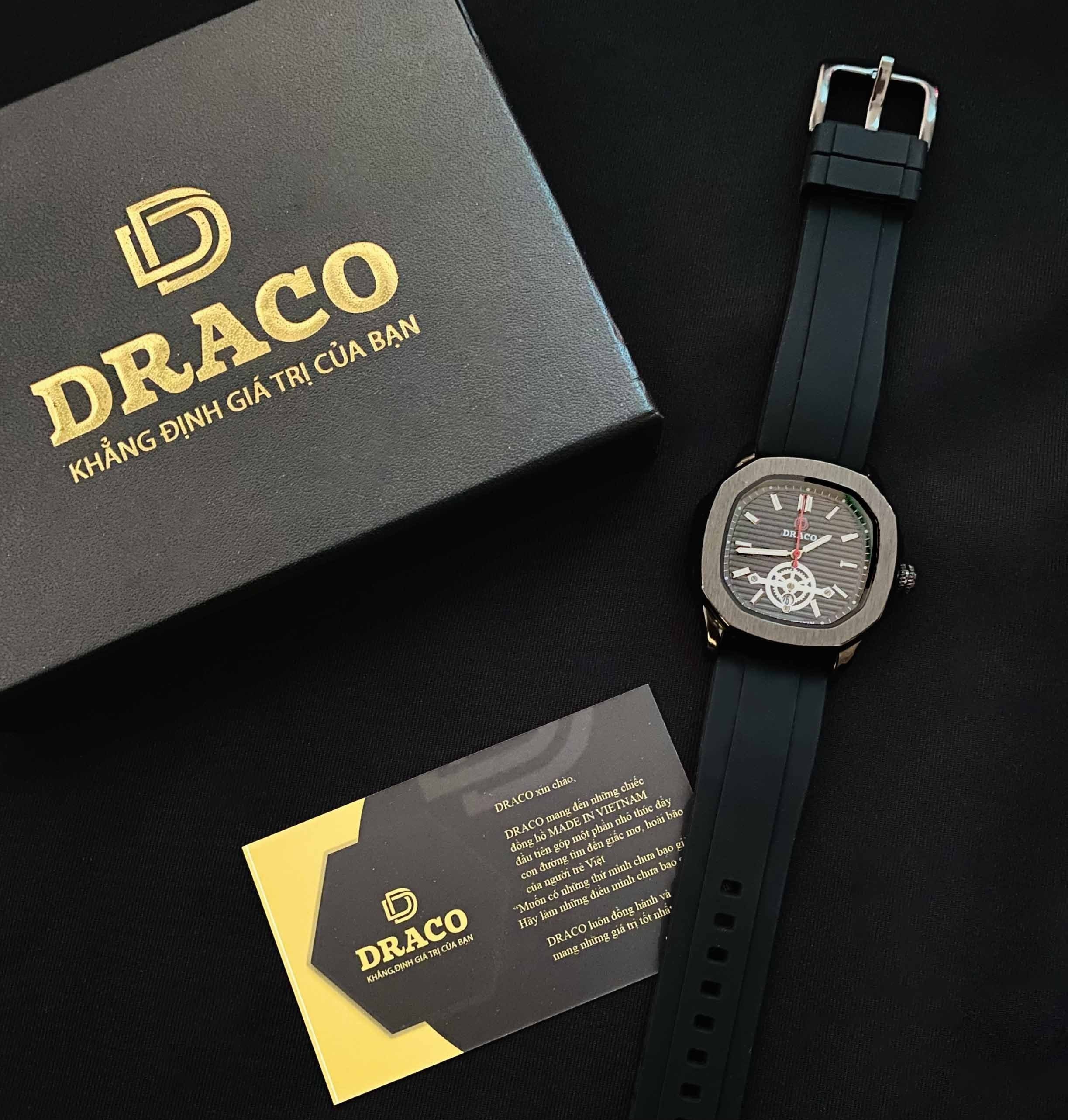 ĐỒNG HỒ NAM - THƯƠNG HIỆU VIỆT DRACO D22-DD06 - "Decision" ĐEN