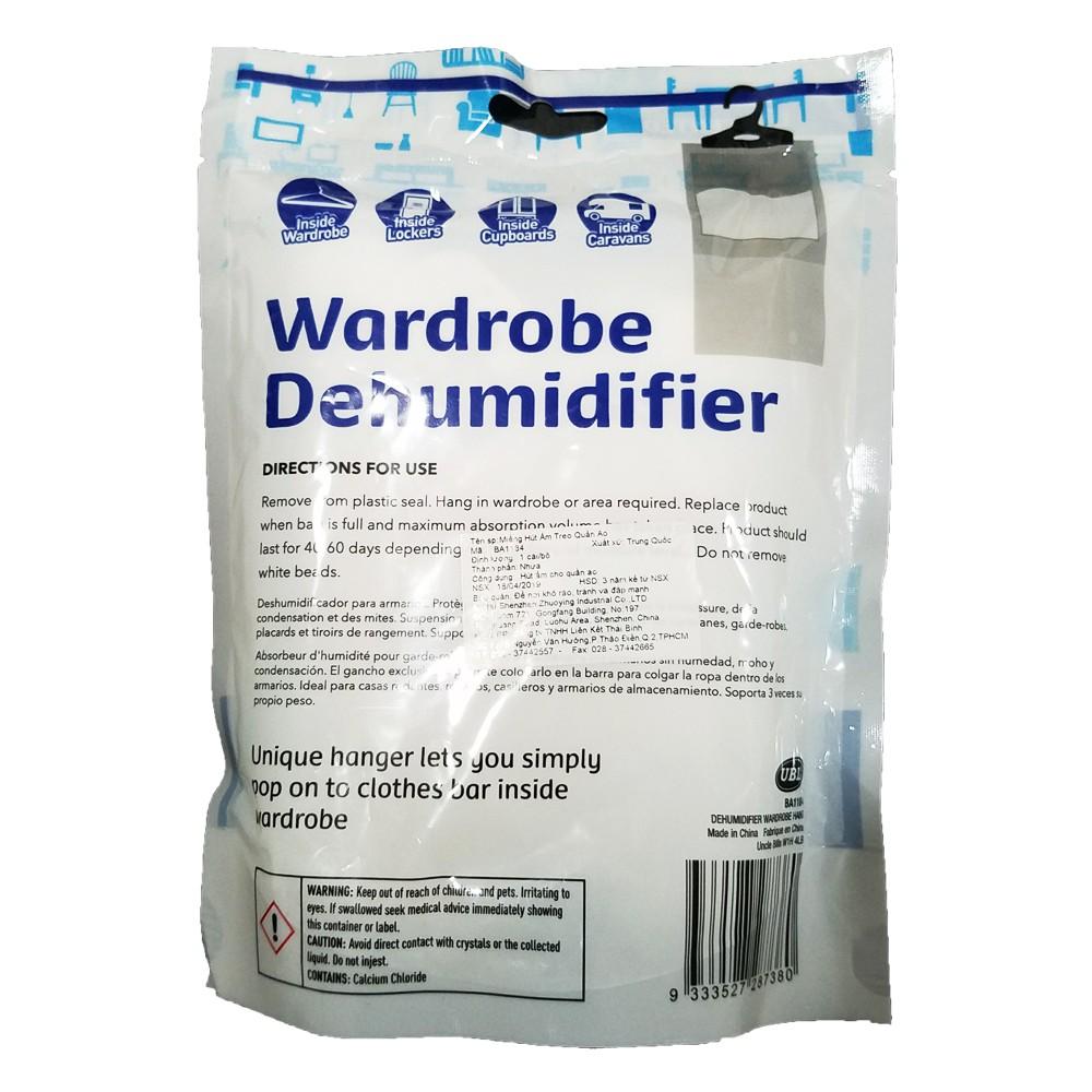 Miếng hút ẩm treo tủ quần áo Uncle Bills BA1184 có móc treo tiện lợi, hút ẩm, chống ẩm mốc cho tủ quần áo