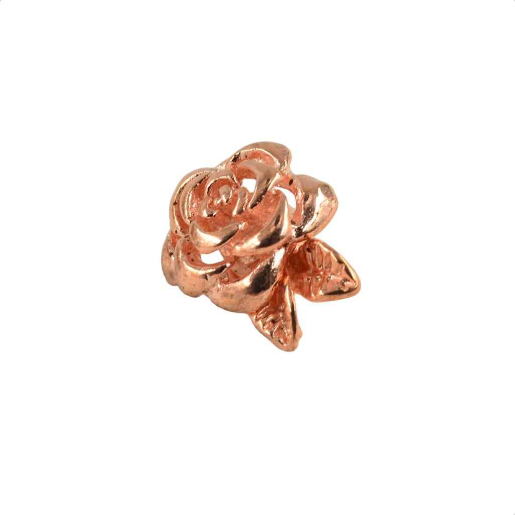 5pcs Rose Flower Magnetic Clasps Hooks Connectors Jewelry Findings Rose Gold