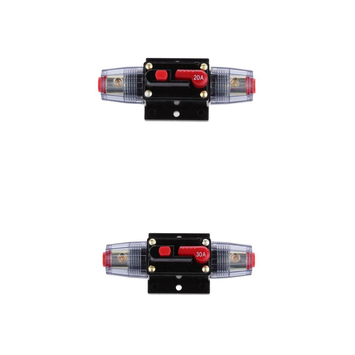 12V-24V Inline Water resistant Circuit Breaker 20A & 30A Manual Reset Switch