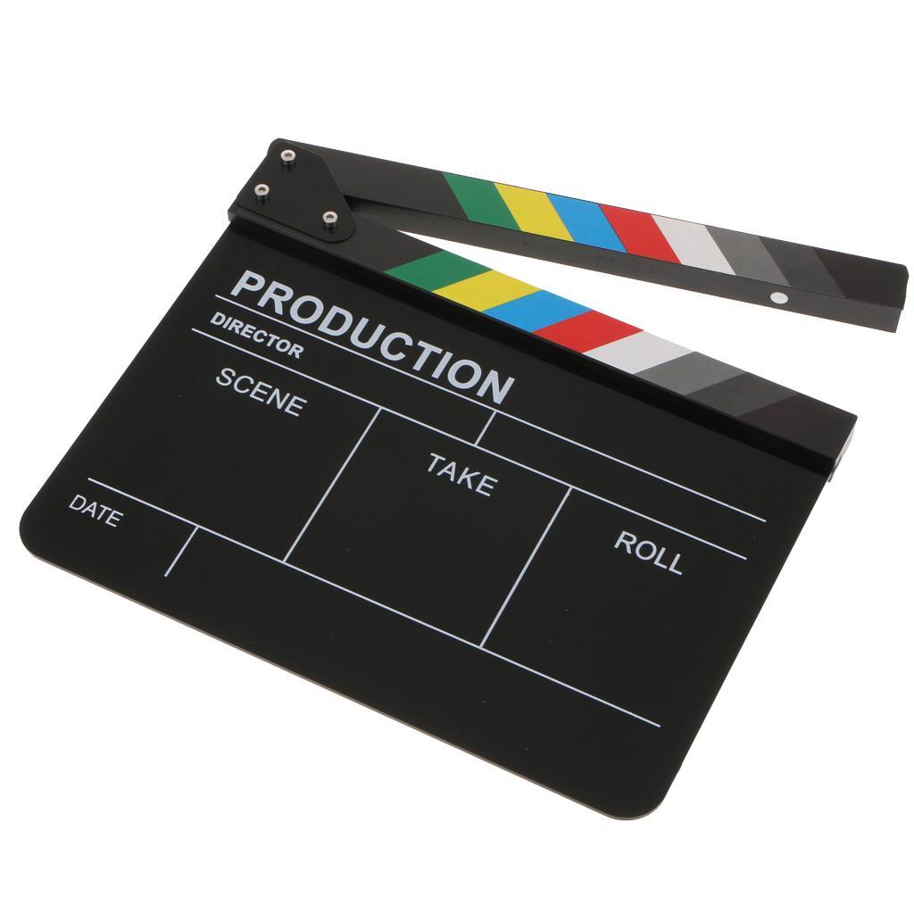 Movie Director Acrylic Slate Clapboard with Color Sticks