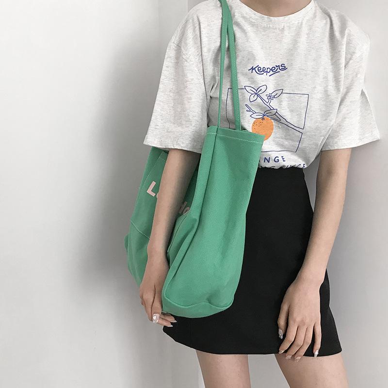 Hylhexyr Đeo Vai Nữ Túi Xách Tay Công Suất Lớn Thường Ngày Hobo Túi Chữ Schoolbag Đơn Giản Vải Shop Túi Tote