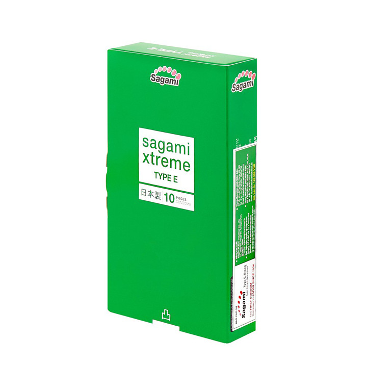 Bao Cao Su Sagami Xtreme Green Gai Nổi Hộp 10 Chiếc Nhật Bản + Bao Cao Su Sagami Xtreme Super Thin Siêu Mỏng 0,03 mm Hộp 2 Chiếc Nhật Bản