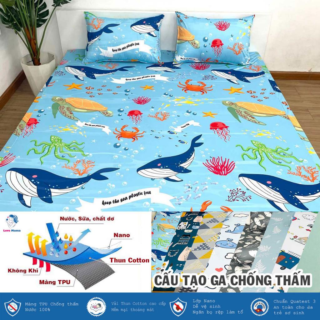 Ga chống thấm Cotton cao cấp không sột soạt, mềm mại, thoáng mát loại 1