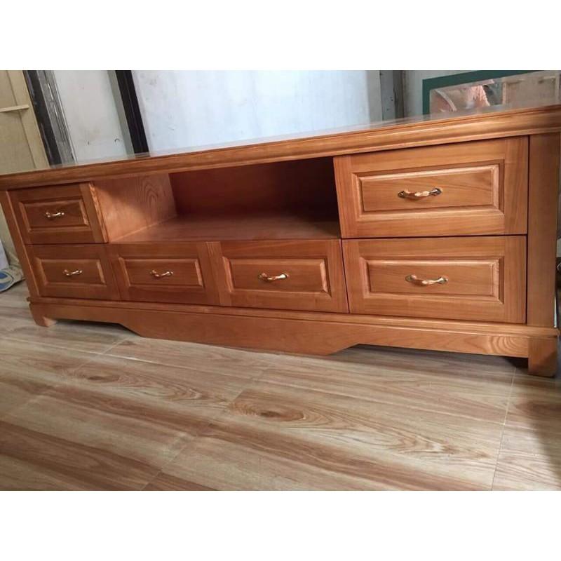 Kệ tivi dài 2m bằng gỗ xoan đào