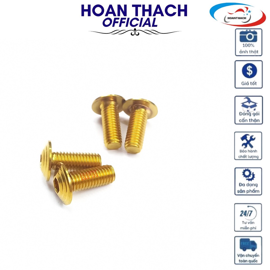 Ốc 8L15 Đầu Dù Vàng dùng cho nhiều dòng xe máy SP016475 (giá 1 con)