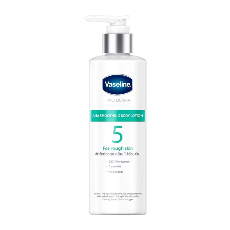 Sữa dưỡng thể 250ml Vaseline Pro Derma số 5 làm mịn da với 5.5% AHA