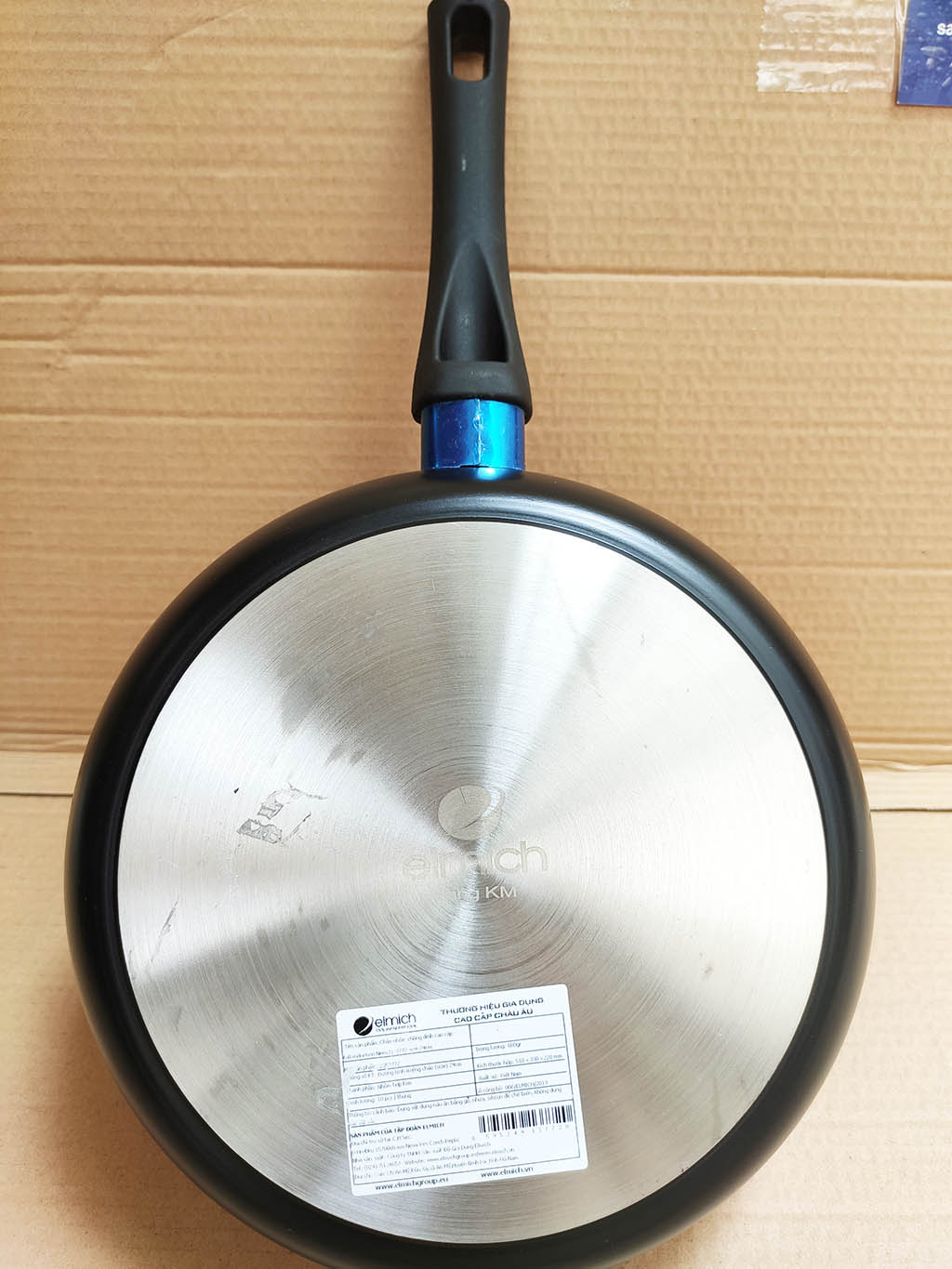 Chảo nhôm chống dính cao cấp đáy từ Full Induction Elmich Nero Premium 24cm