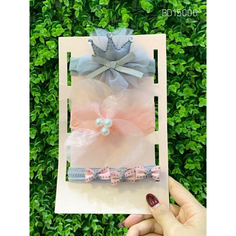 Set 3 băng đô, Turban dễ thương phong cách Hàn Quốc cho bé