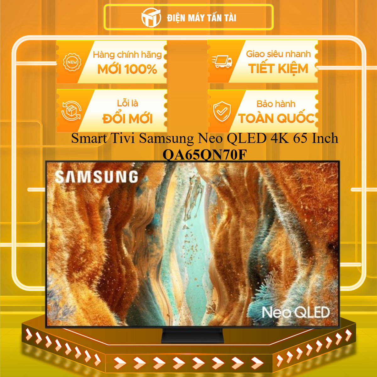 Smart Tivi Samsung Neo QLED 4K 65 Inch QA65QN70F - HÀNG CHÍNH HÃNG - CHỈ GIAO HCM