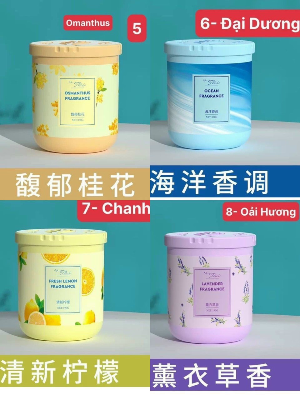 Lọ Sáp Thơm Để Phòng Siêu Thơm 190gr
