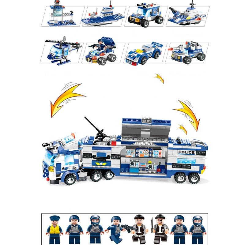 (762 CHI TIẾT-HÀNG CHUẨN) BỘ ĐỒ CHƠI XẾP HÌNH LEGO CẢNH SÁT BIỂN, LEGO OTO, LEGO ROBOT, LEGO THUYỀN PX250