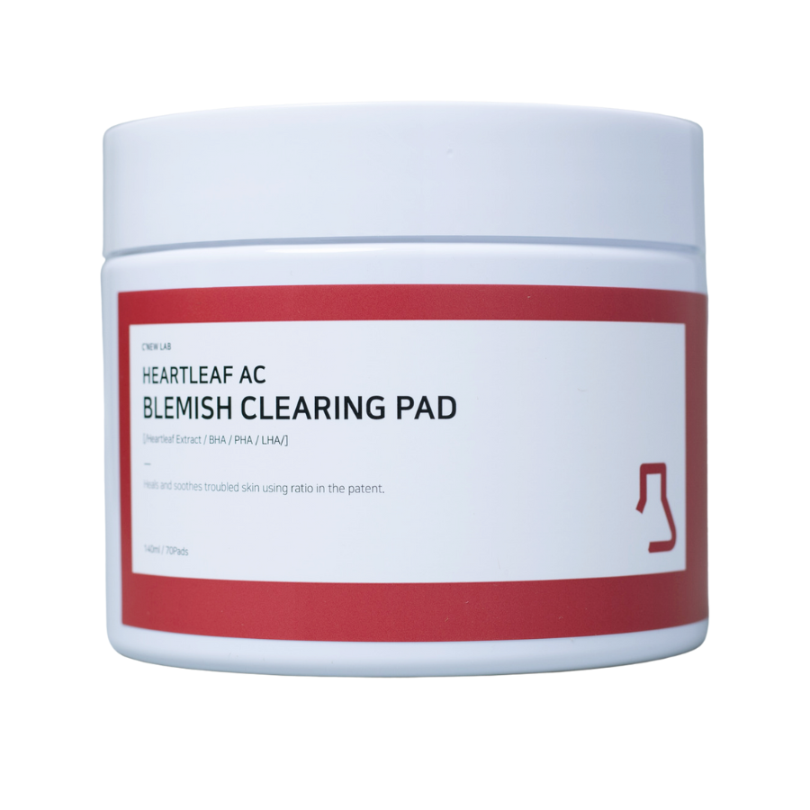 Bông Làm Sạch Và Ngừa Mụn Heartleaf Ac Blemish Clearing Pad C'NEW LAB Giúp Làm Mờ Vết Thâm Nám 140ml