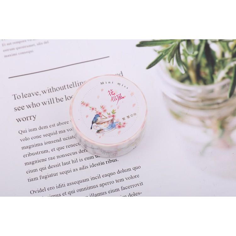 Băng keo trang trí - Washi tape mini miss ( trang trí sổ tay - sổ planner )