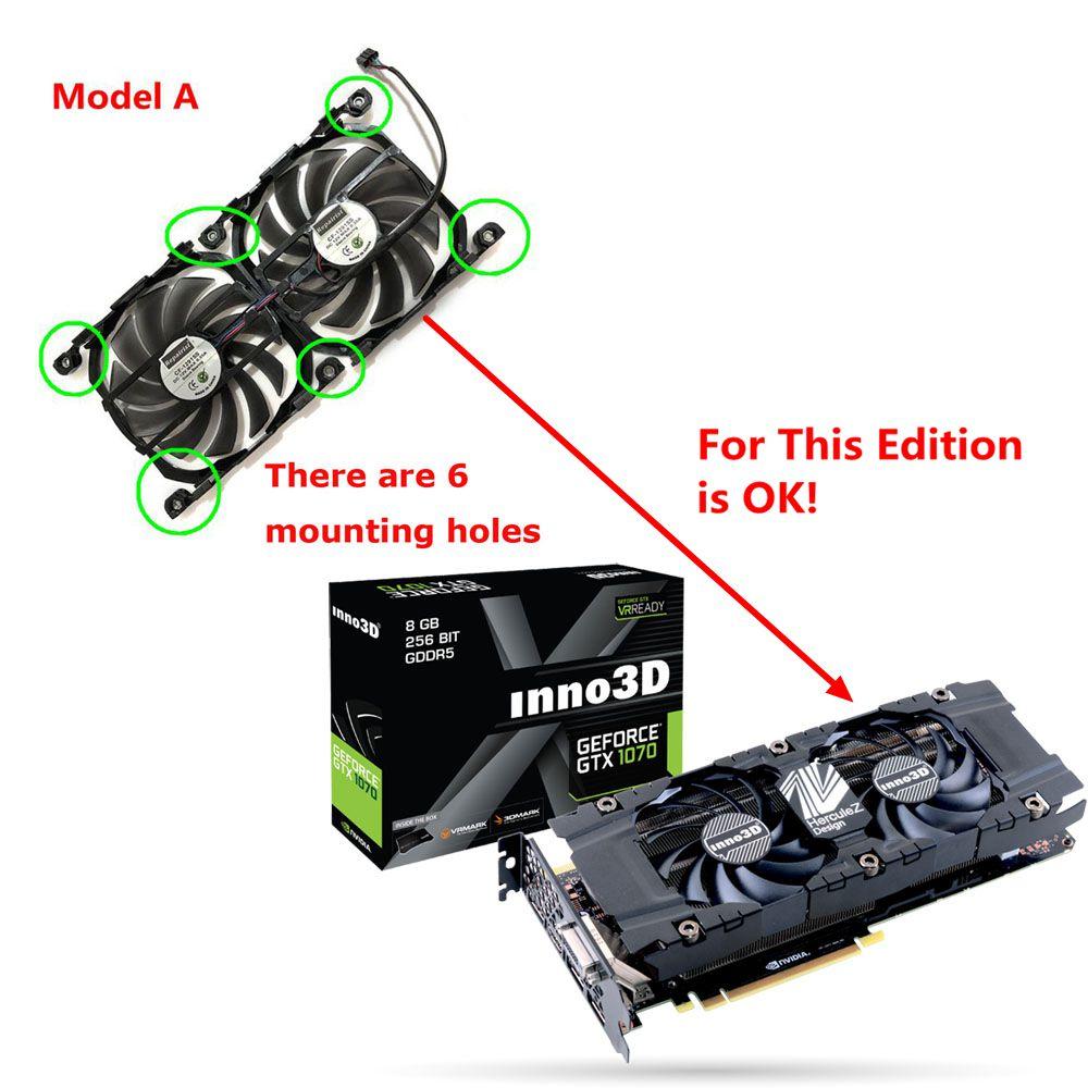 Cái/bộ 2 Quạt GPU CF-12915S Thay Thế, Cho INNO3D G-TX 750Ti/660G-TX660Ti G-TX650Ti Tăng Grahics Thẻ Làm Mát Repalcement