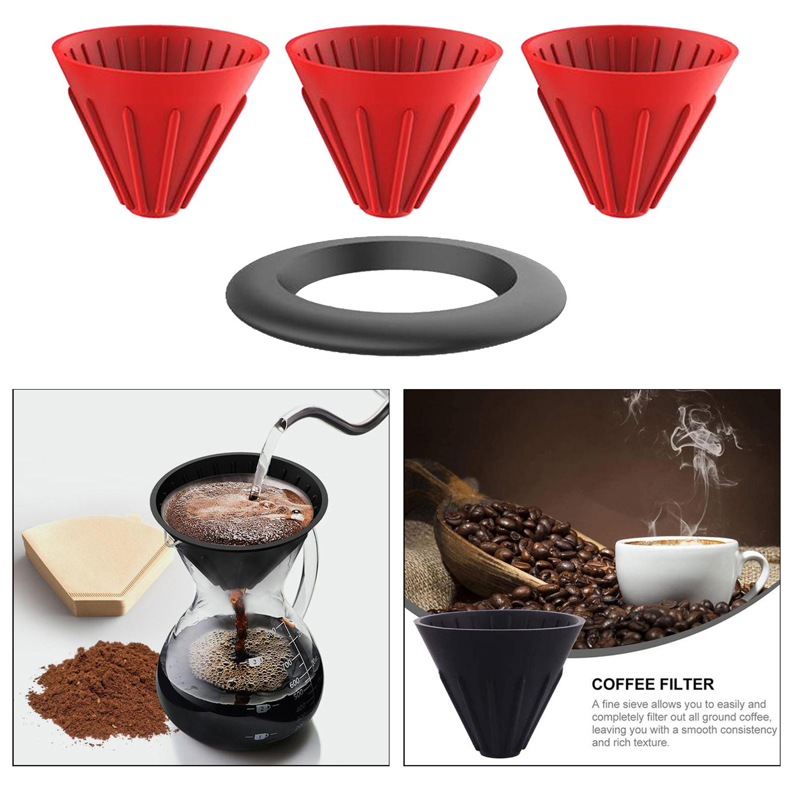 Pour Over Coffee Maker and Tea Dripper, Portable Drip Cone Filter Silicone Strainer Brewer, Coffee Maker Accessories, Easy to Clean