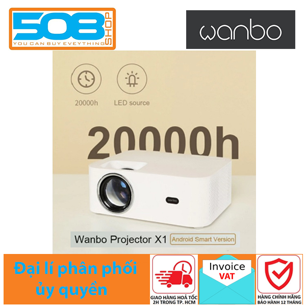 Máy chiếu mini Wanbo X1 Pro-Android 9.0 hỗ trợ điện thoại di động và máy chiếu 4k xem phim đồng thời - Hàng chính hãng