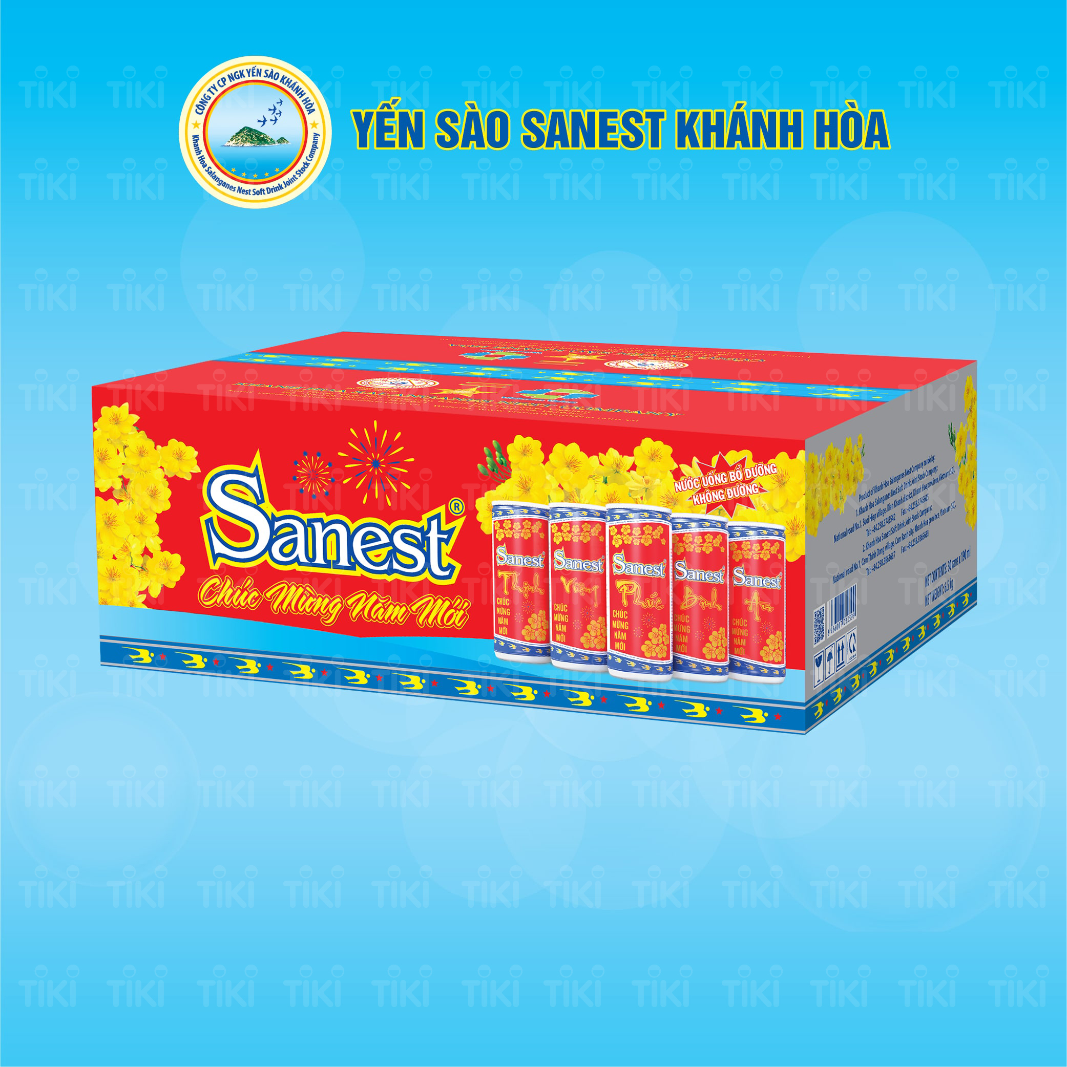 [Thùng 30 lon Xuân] Nước Yến sào Sanest Khánh Hòa đóng lon 190ml