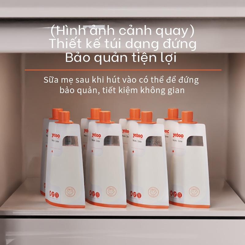 [Kèm cổ nối] Set 90 túi trữ sữa mẹ Yoboo YB-004 có nắp vặn dung tích 200ml chất liệu PET an toàn cho bé - Hàng chính hãng