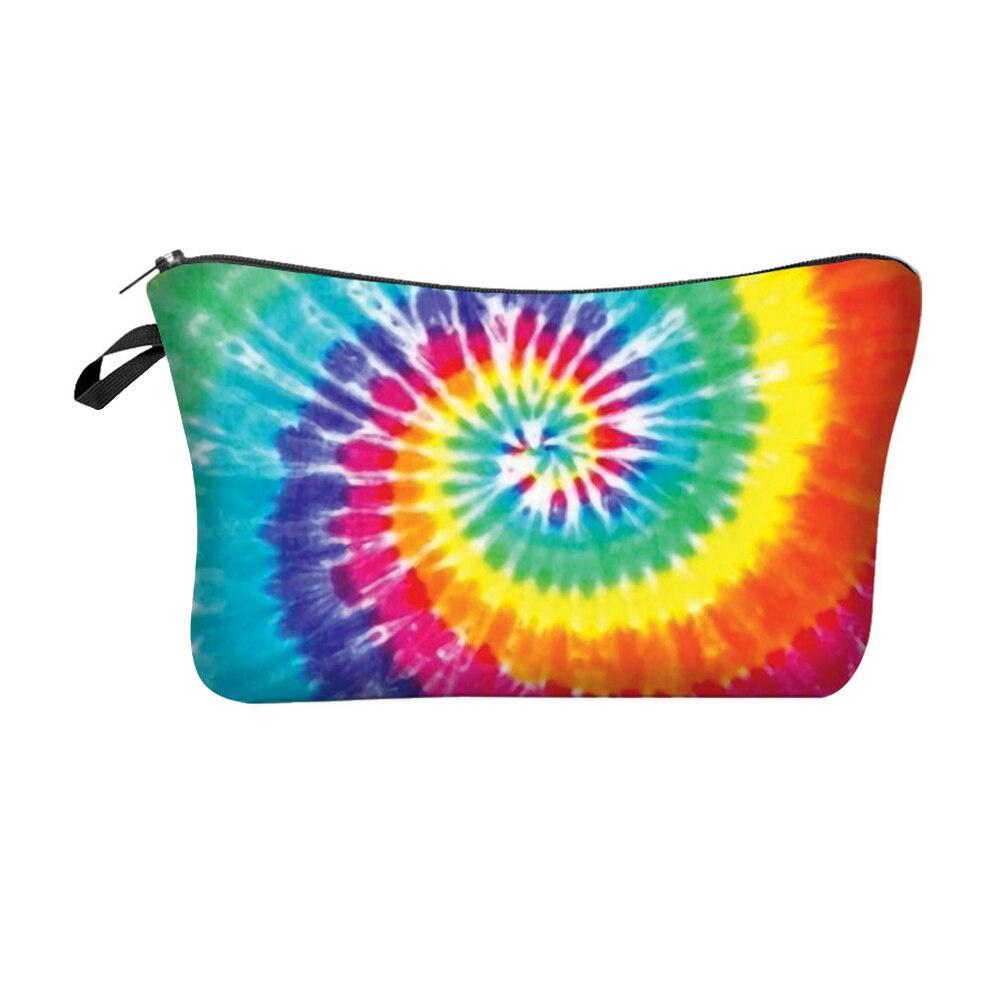 AA Cosmetic Bag Colorful Floral Print Makeup Bag Portable Multipurpose Storage Bag for Women