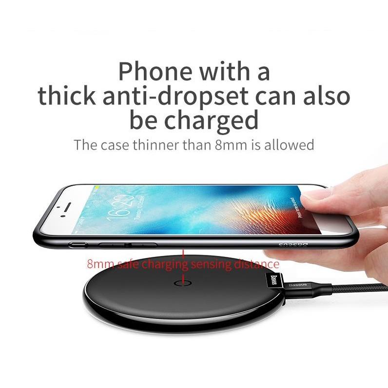 Đế sạc nhanh không dây chuẩn Qi để bàn iX desktop wireless charger hãng Baseus