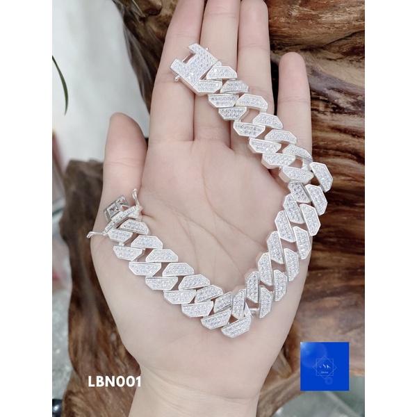 Lắc tay bạc nam, lắc tay bạc FARRA 925 -LBN001