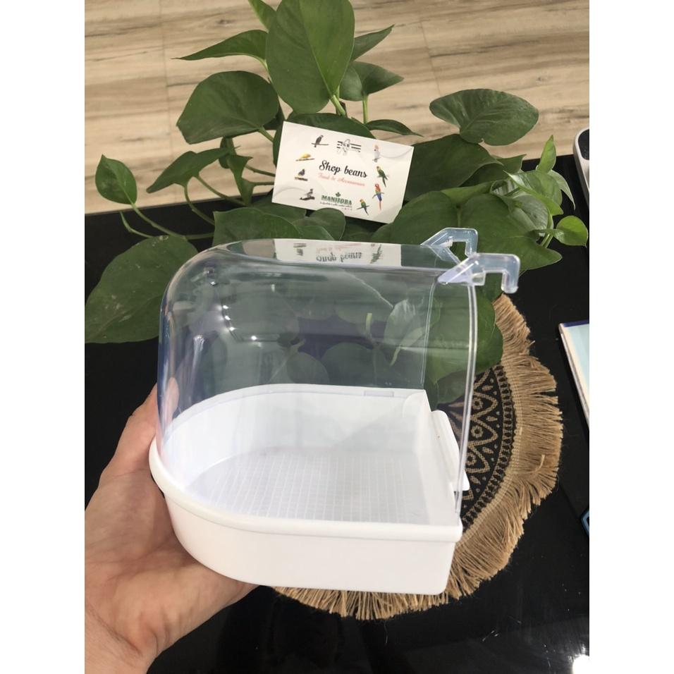 Máng tắm ngoài có móc nhựa cho chim yến, finch và dòng vẹt size nhỏ