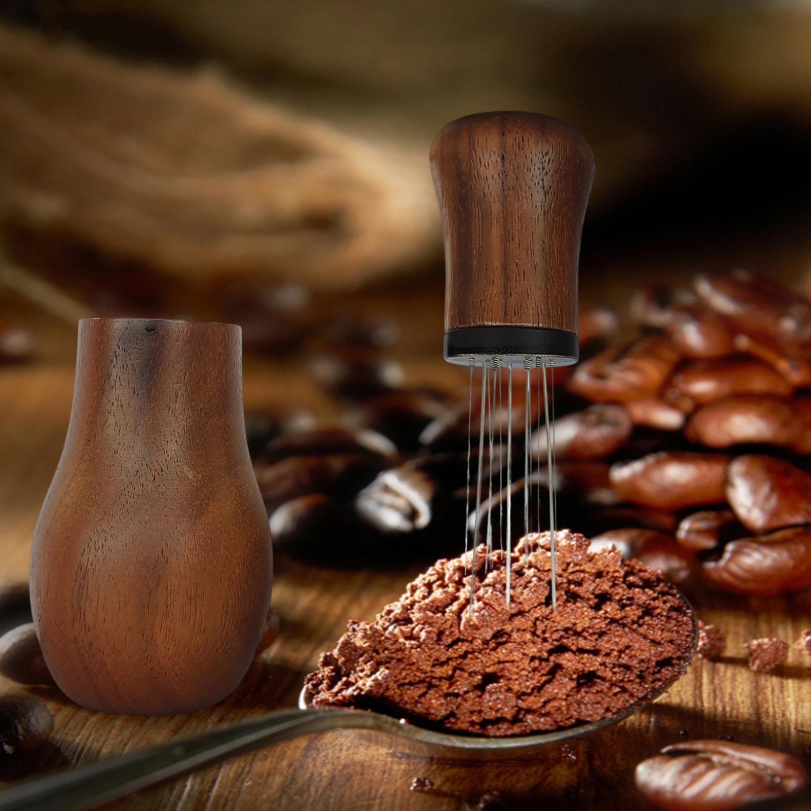2Pcs Coffee Distributor Needle with Stand for Kitchen Espresso Tools