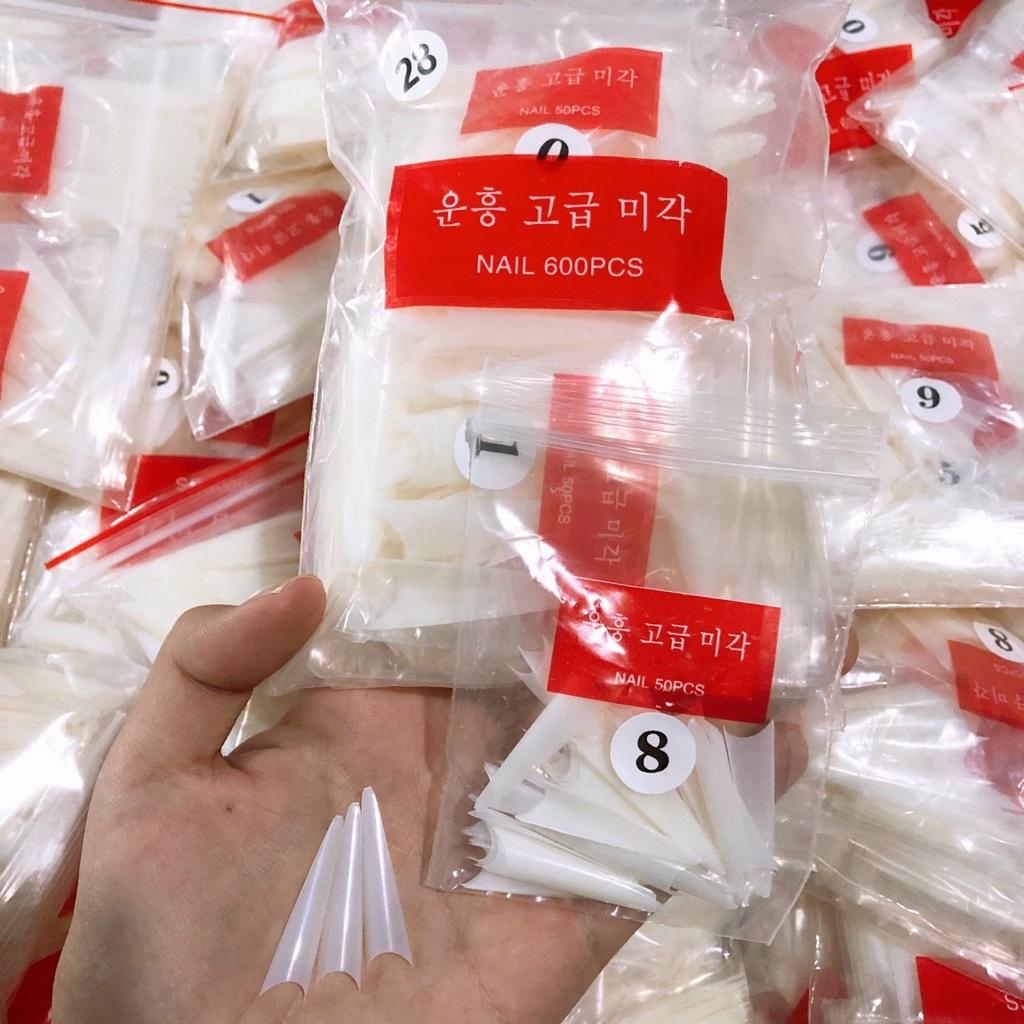 Móng nối hàn Quốc fom nhọn