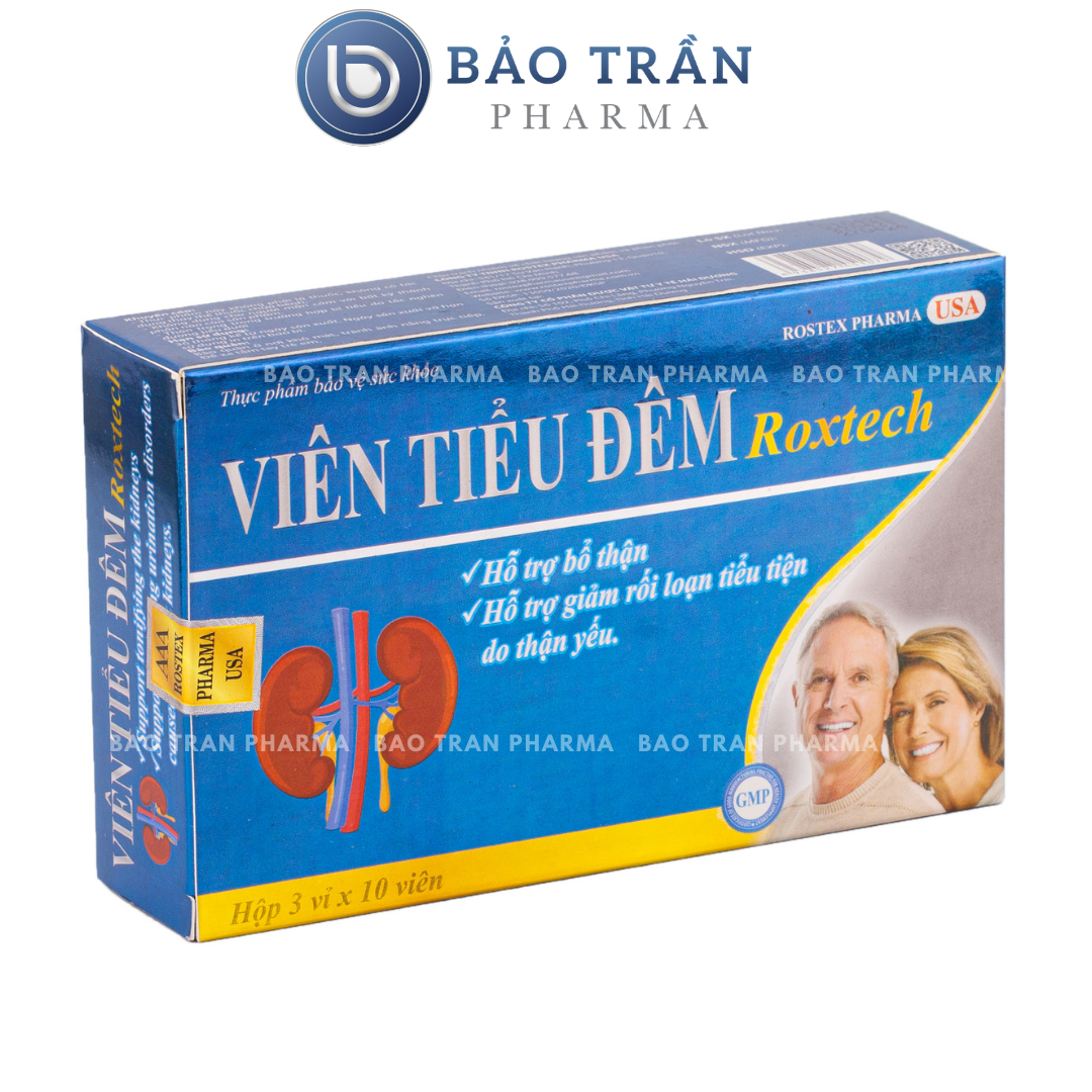 Viên uống hỗ trợ giảm tiểu đêm, tiểu buốt, tiểu nhiều lần Tiểu đêm Roxtech
